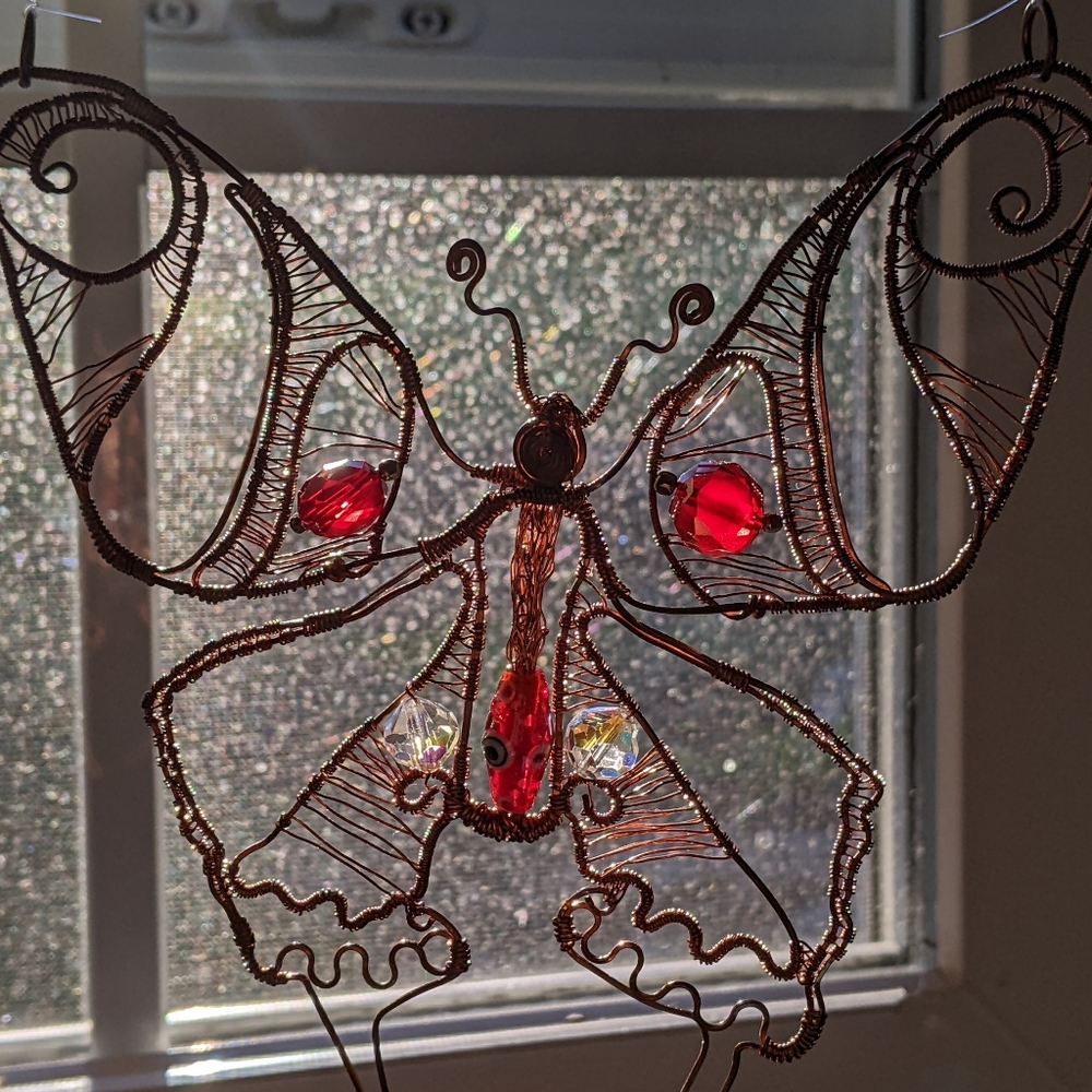 Artisan Suncatcher Butterfly Ornament - Picture 2 of 11